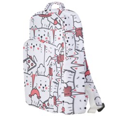 Cute-cat-chef-cooking-seamless-pattern-cartoon Double Compartment Backpack by Simbadda