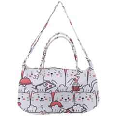 Cute-cat-chef-cooking-seamless-pattern-cartoon Removable Strap Handbag by Simbadda