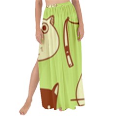 Cute-hand-drawn-cat-seamless-pattern Maxi Chiffon Tie-up Sarong by Simbadda