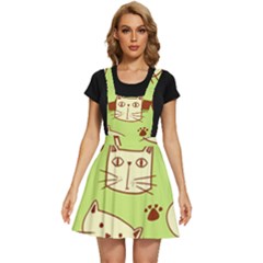 Cute-hand-drawn-cat-seamless-pattern Apron Dress by Simbadda