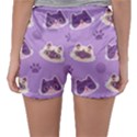 Cute-colorful-cat-kitten-with-paw-yarn-ball-seamless-pattern Sleepwear Shorts View2