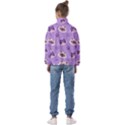 Cute-colorful-cat-kitten-with-paw-yarn-ball-seamless-pattern Kids  Half Zip Hoodie View2