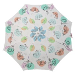 Cartoon-bird-cute-doodle-bird Straight Umbrellas by Simbadda