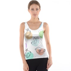 Cartoon-bird-cute-doodle-bird Women s Basic Tank Top by Simbadda