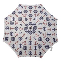 Nautical-seamless-pattern Hook Handle Umbrellas (small) by Simbadda