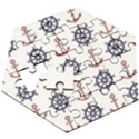 Nautical-seamless-pattern Wooden Puzzle Hexagon View3