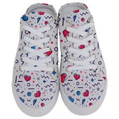 Hearts-seamless-pattern-memphis-style Half Slippers by Simbadda