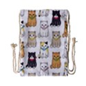 Cat-kitten-seamless-pattern Drawstring Bag (Small) View1