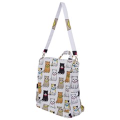 Cat-kitten-seamless-pattern Crossbody Backpack by Simbadda