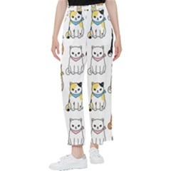 Cat-kitten-seamless-pattern Women s Pants  by Simbadda