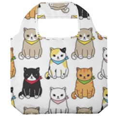 Cat-kitten-seamless-pattern Foldable Grocery Recycle Bag by Simbadda