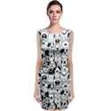 Seamless-pattern-with-black-white-doodle-dogs Classic Sleeveless Midi Dress View1