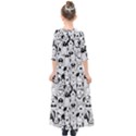 Seamless-pattern-with-black-white-doodle-dogs Kids  Quarter Sleeve Maxi Dress View2