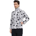 Seamless-pattern-with-black-white-doodle-dogs Men s Bomber Jacket View3