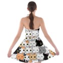 Cute-cat-kitten-cartoon-doodle-seamless-pattern Strapless Bra Top Dress View2