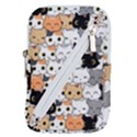 Cute-cat-kitten-cartoon-doodle-seamless-pattern Belt Pouch Bag (Large) View1