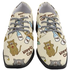 Happy-cats-pattern-background Women Heeled Oxford Shoes by Simbadda