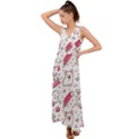 Cute-animals-seamless-pattern-kawaii-doodle-style V-Neck Chiffon Maxi Dress View1