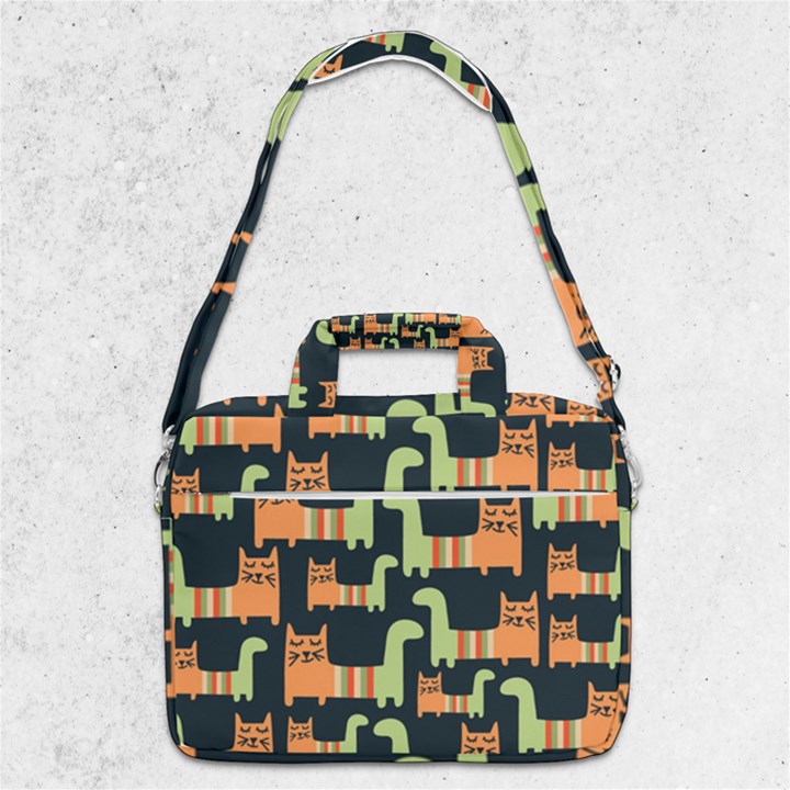 Seamless-pattern-with-cats MacBook Pro 13  Shoulder Laptop Bag 