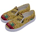 Childish-seamless-pattern-with-dino-driver Kids  Canvas Slip Ons View2