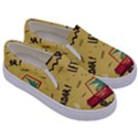 Childish-seamless-pattern-with-dino-driver Kids  Canvas Slip Ons View3