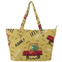 Childish-seamless-pattern-with-dino-driver Full Print Shoulder Bag View1