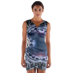 We Are The Future Wrap Front Bodycon Dress by dflcprintsclothing