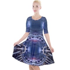 We Are The Future Quarter Sleeve A-line Dress by dflcprintsclothing