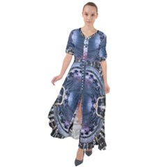 We Are The Future Waist Tie Boho Maxi Dress by dflcprintsclothing