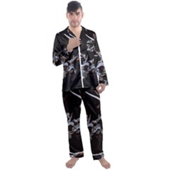 Deer Skull Men s Long Sleeve Satin Pajamas Set