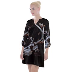 Deer Skull Open Neck Shift Dress by MonfreyCavalier