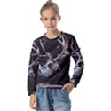 Deer Skull Kids  Long Sleeve Tee with Frill  View1