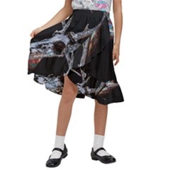 Deer Skull Kids  Ruffle Flared Wrap Midi Skirt by MonfreyCavalier