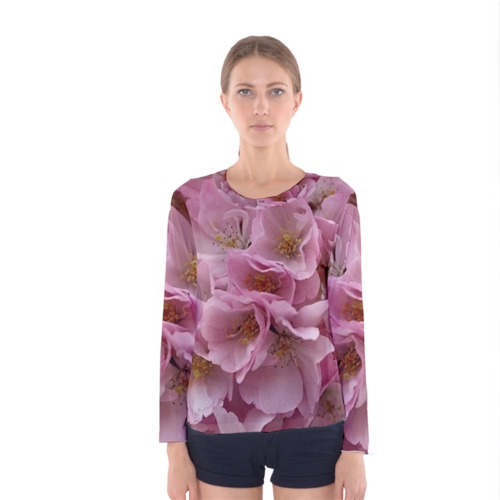 Cherry-blossoms Women s Long Sleeve Tee