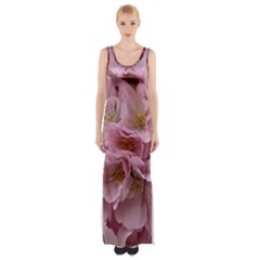 Cherry-blossoms Thigh Split Maxi Dress