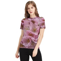 Cherry-blossoms Women s Short Sleeve Rash Guard