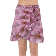 Cherry-blossoms Wrap Front Skirt