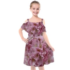 Cherry-blossoms Kids  Cut Out Shoulders Chiffon Dress by Excel