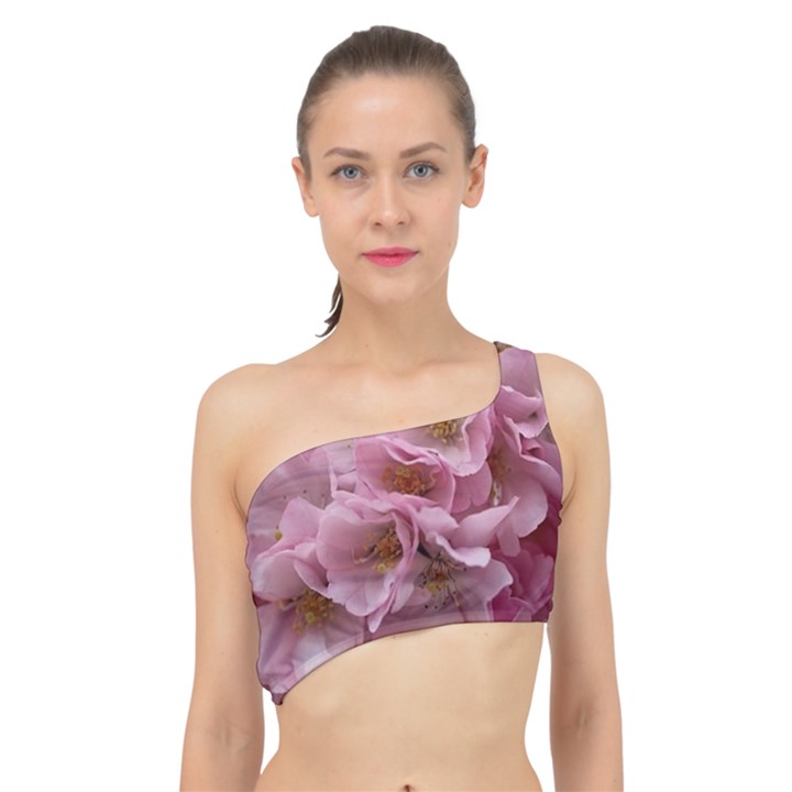 Cherry-blossoms Spliced Up Bikini Top 