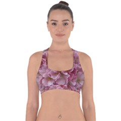 Cherry-blossoms Cross Back Hipster Bikini Top 