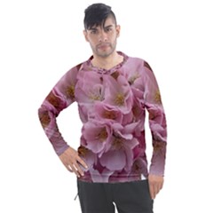 Cherry-blossoms Men s Pique Long Sleeve Tee