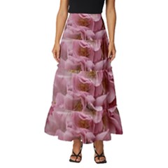 Cherry-blossoms Tiered Ruffle Maxi Skirt