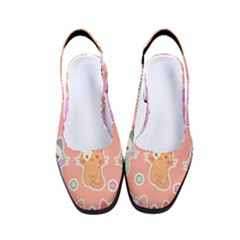 Cute-kawaii-kittens-seamless-pattern Women s Classic Slingback Heels by Simbadda