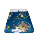 Seamless-pattern-funny-astronaut-outer-space-transportation Fitted Sheet (Full/ Double Size) View1