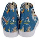 Seamless-pattern-funny-astronaut-outer-space-transportation Women s Mid-Top Canvas Sneakers View4