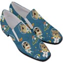 Seamless-pattern-funny-astronaut-outer-space-transportation Women Slip On Heel Loafers View3