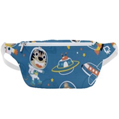 Seamless-pattern-funny-astronaut-outer-space-transportation Waist Bag  by Simbadda