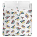 Seamless-pattern-with-hand-drawn-bird-black Duvet Cover Double Side (Queen Size) View1