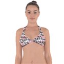 Cute-dog-seamless-pattern-background Halter Neck Bikini Top View1