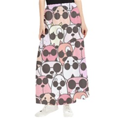 Cute-dog-seamless-pattern-background Maxi Chiffon Skirt by Simbadda